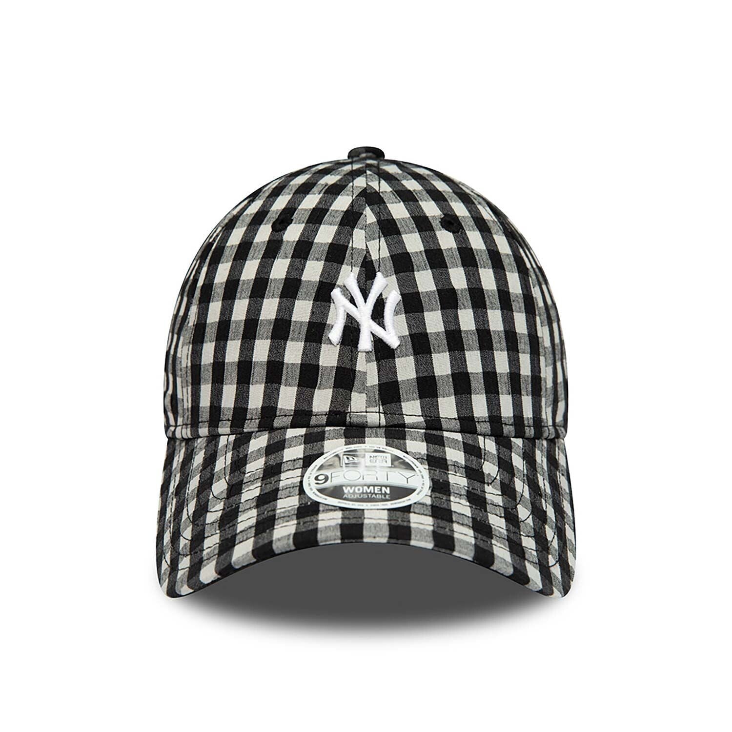 Casquette 9FORTY New York Yankees Gingham Noir