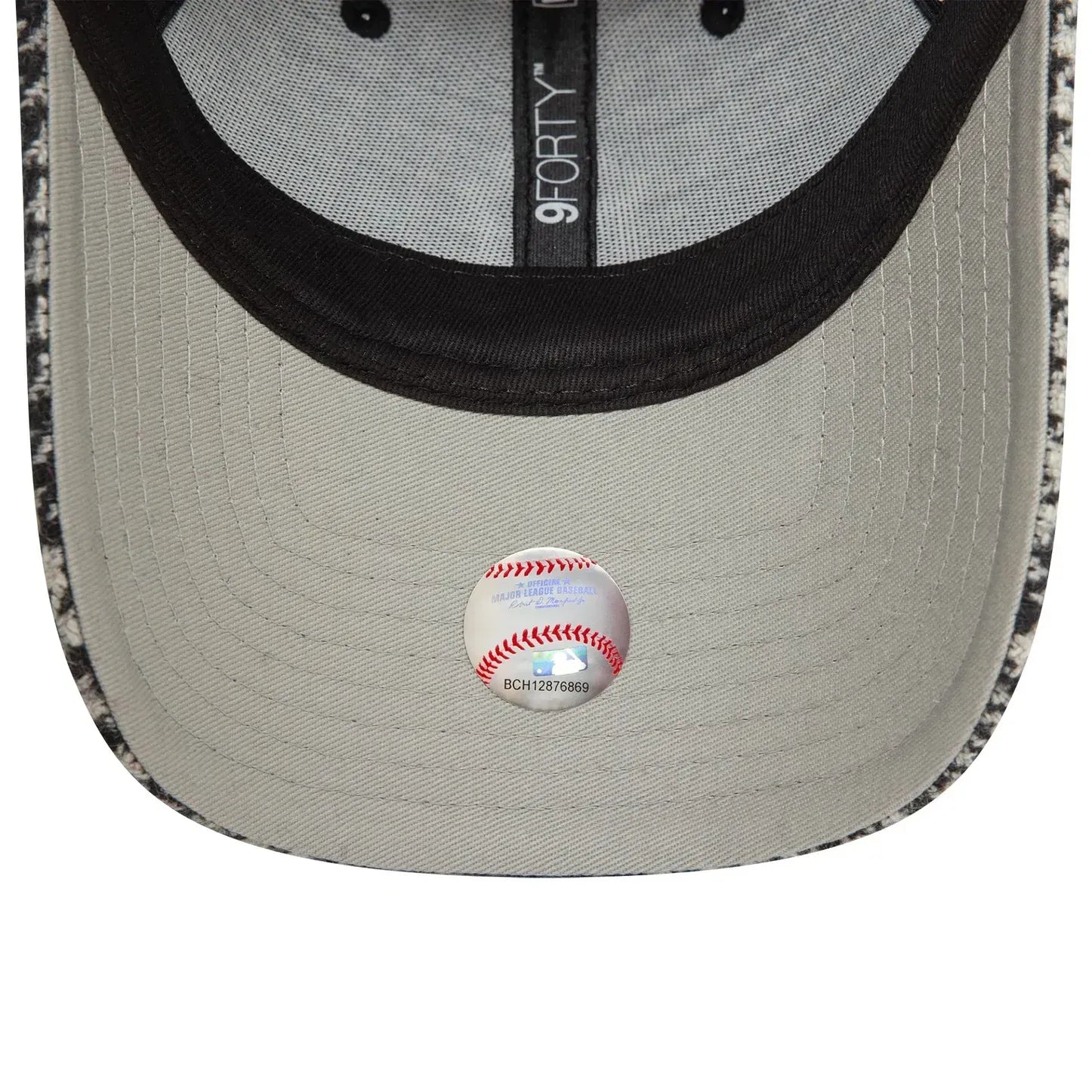 Casquette 9FORTY Adjustable New York Yankees Houndstooth Noir