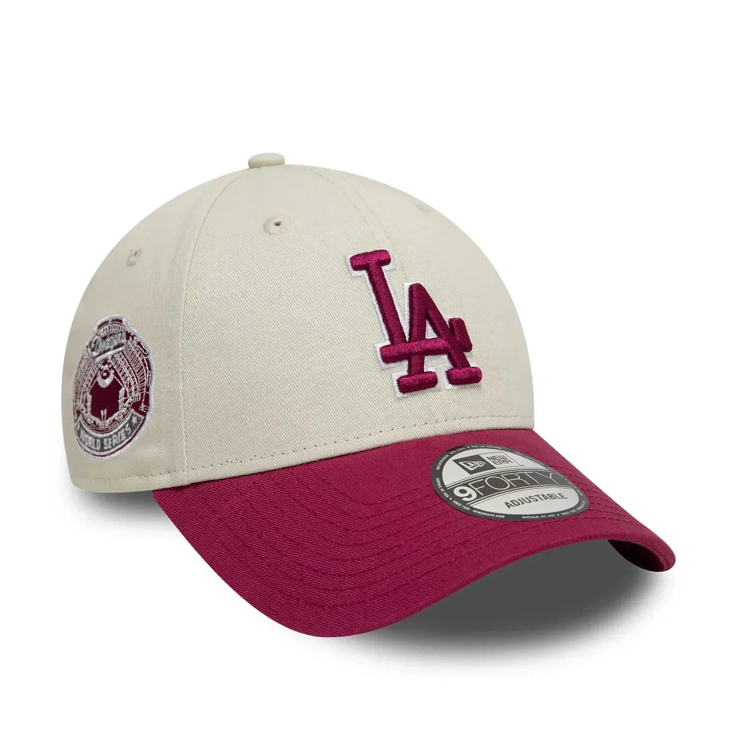 Casquette 9FORTY Adjustable LA Dodgers World Series Patch Crème