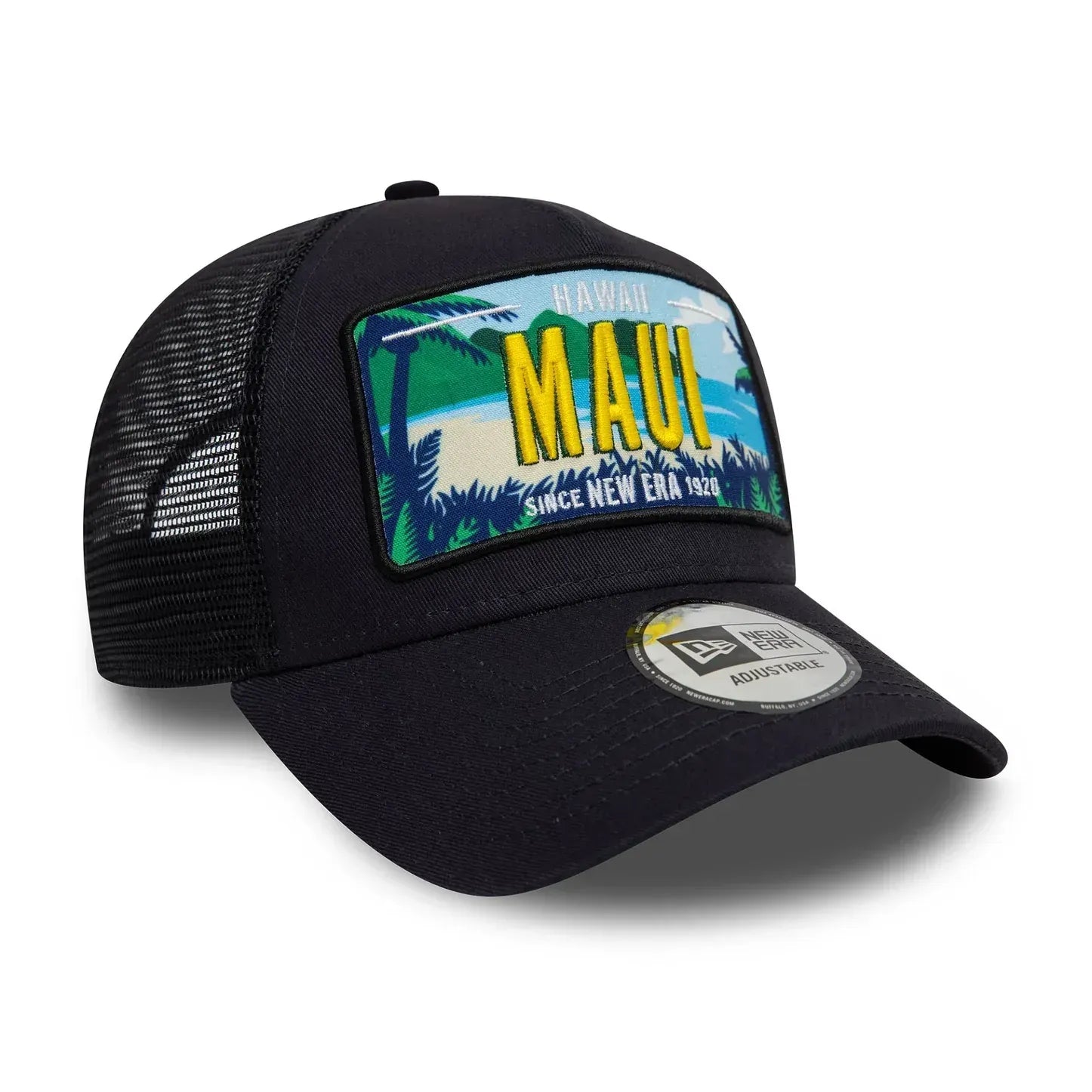 Casquette 9FORTY A-Frame Trucker New Era License Plate Bleu Marine