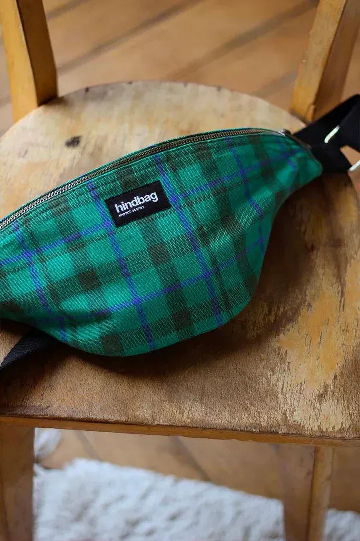 Sac banane OLIVIA Tartan vert