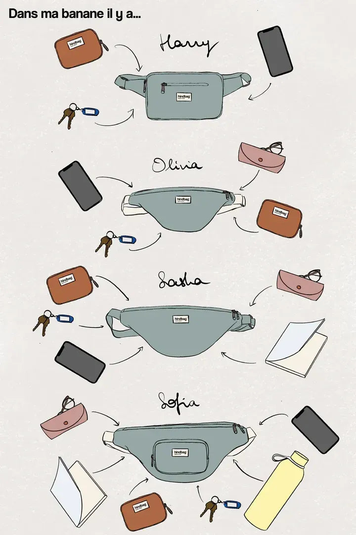 Sac banane OLIVIA Navy