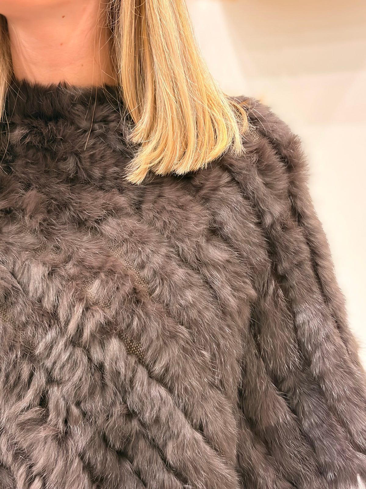 Poncho LAPIN Marron