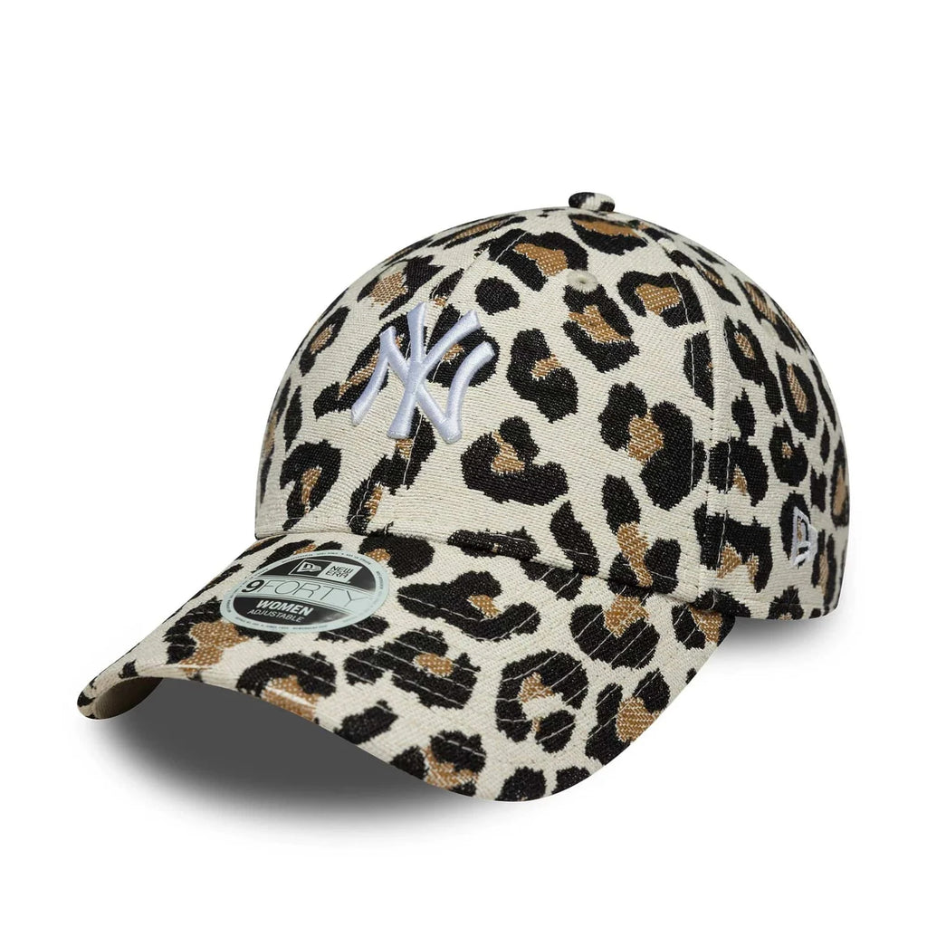 Casquette Femme 9FORTY New York Yankees MLB Leopard Midi Beige