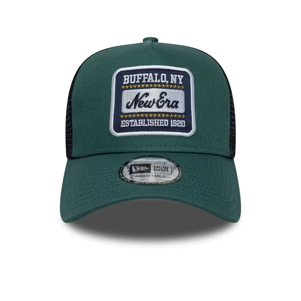 Casquette 9FORTY A-Frame Trucker New Era Patch Vert Foncé