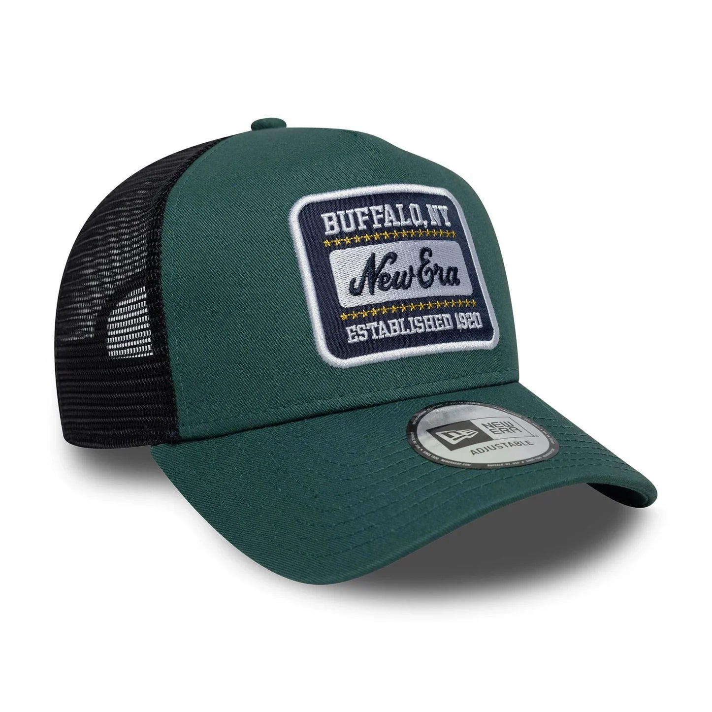 Casquette 9FORTY A-Frame Trucker New Era Patch Vert Foncé