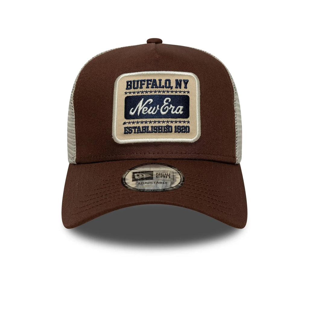Casquette 9FORTY A-Frame Trucker New Era Patch Marron