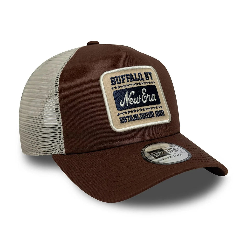 Casquette 9FORTY A-Frame Trucker New Era Patch Marron