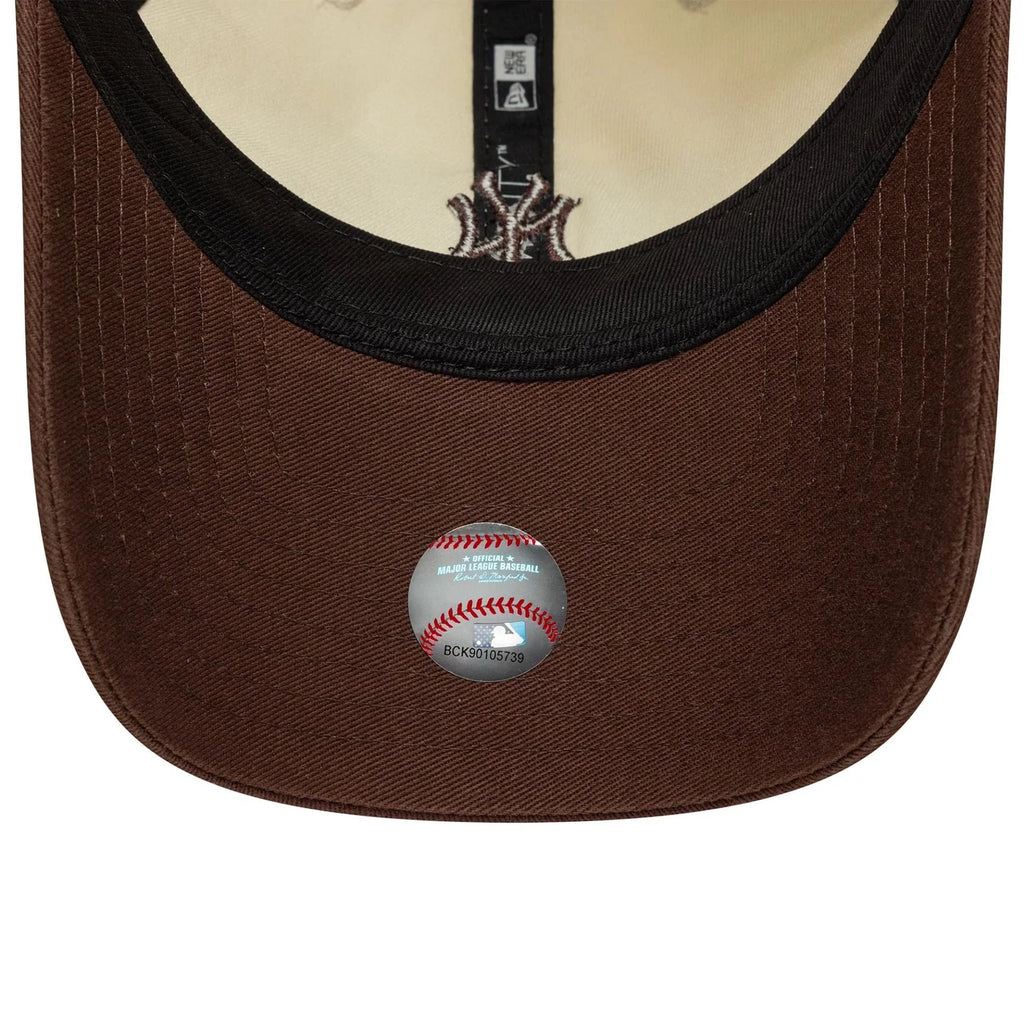 Casquette 9TWENTY New York Yankees MLB Mini Logo Marron Foncé