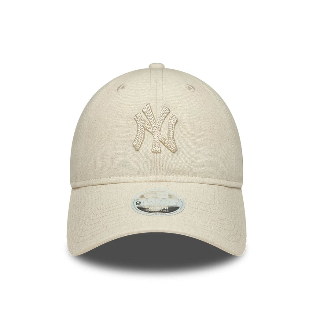 Casquette Femme 9TWENTY en Lin New York Yankees MLB Beige Clair