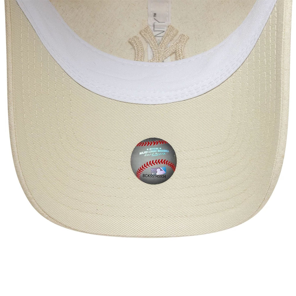 Casquette Femme 9TWENTY en Lin New York Yankees MLB Beige Clair