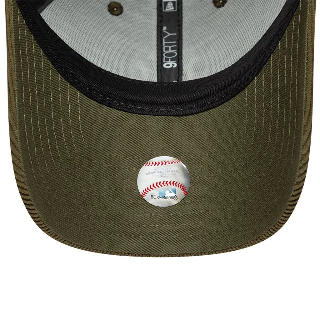Casquette 9FORTY Velours Côtelé New York Yankees MLB Vert Foncé
