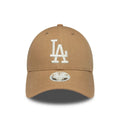 Casquette Femme 9FORTY en Lin LA Dodgers MLB Beige Foncé