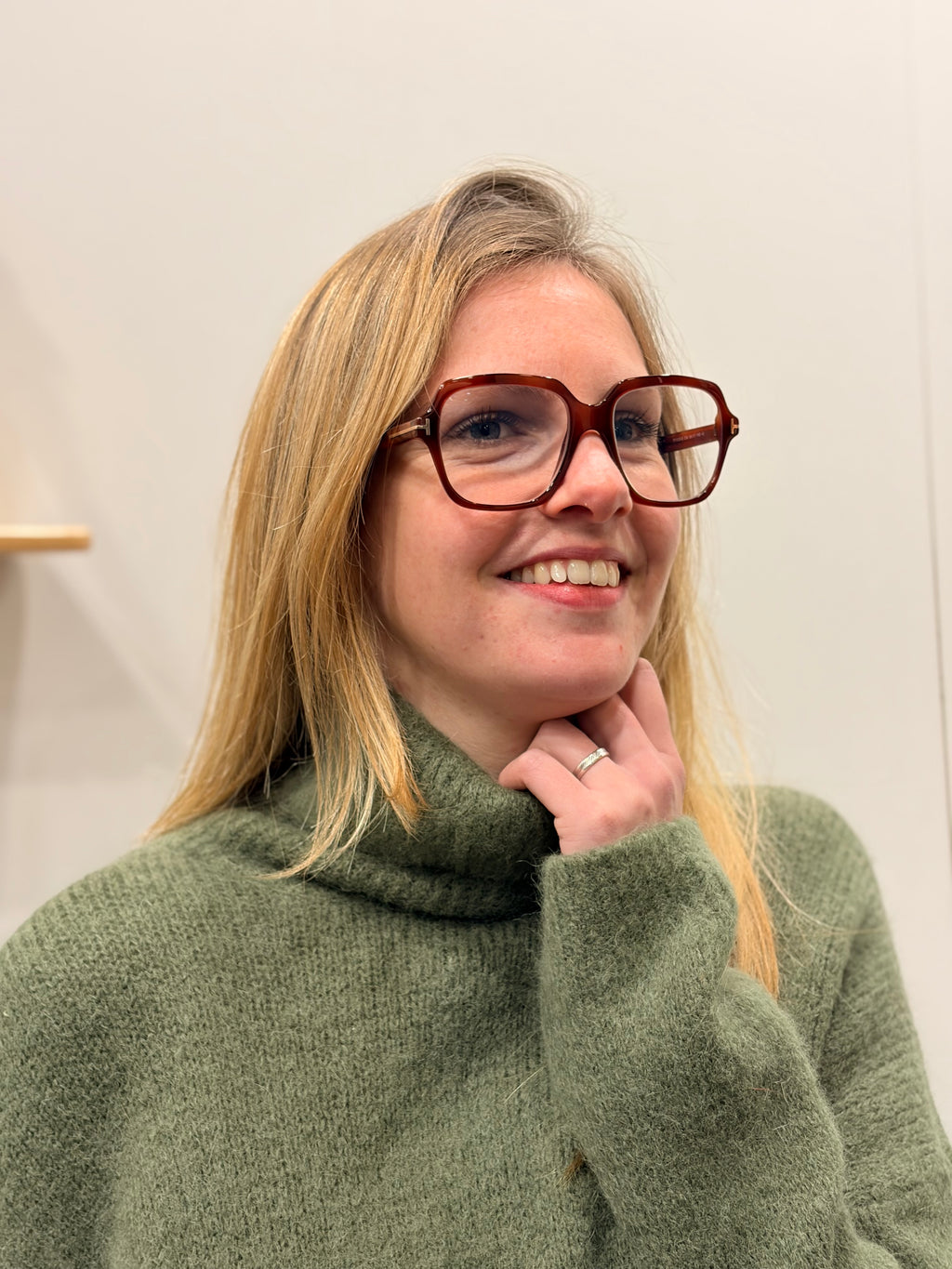 Pull col roulé VERT