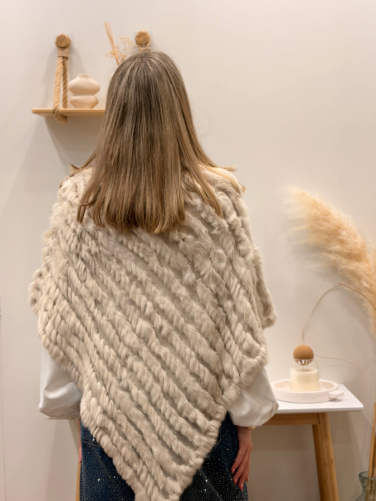Poncho LAPIN Beige