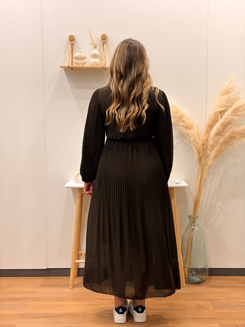 Robe PLISSE Marron