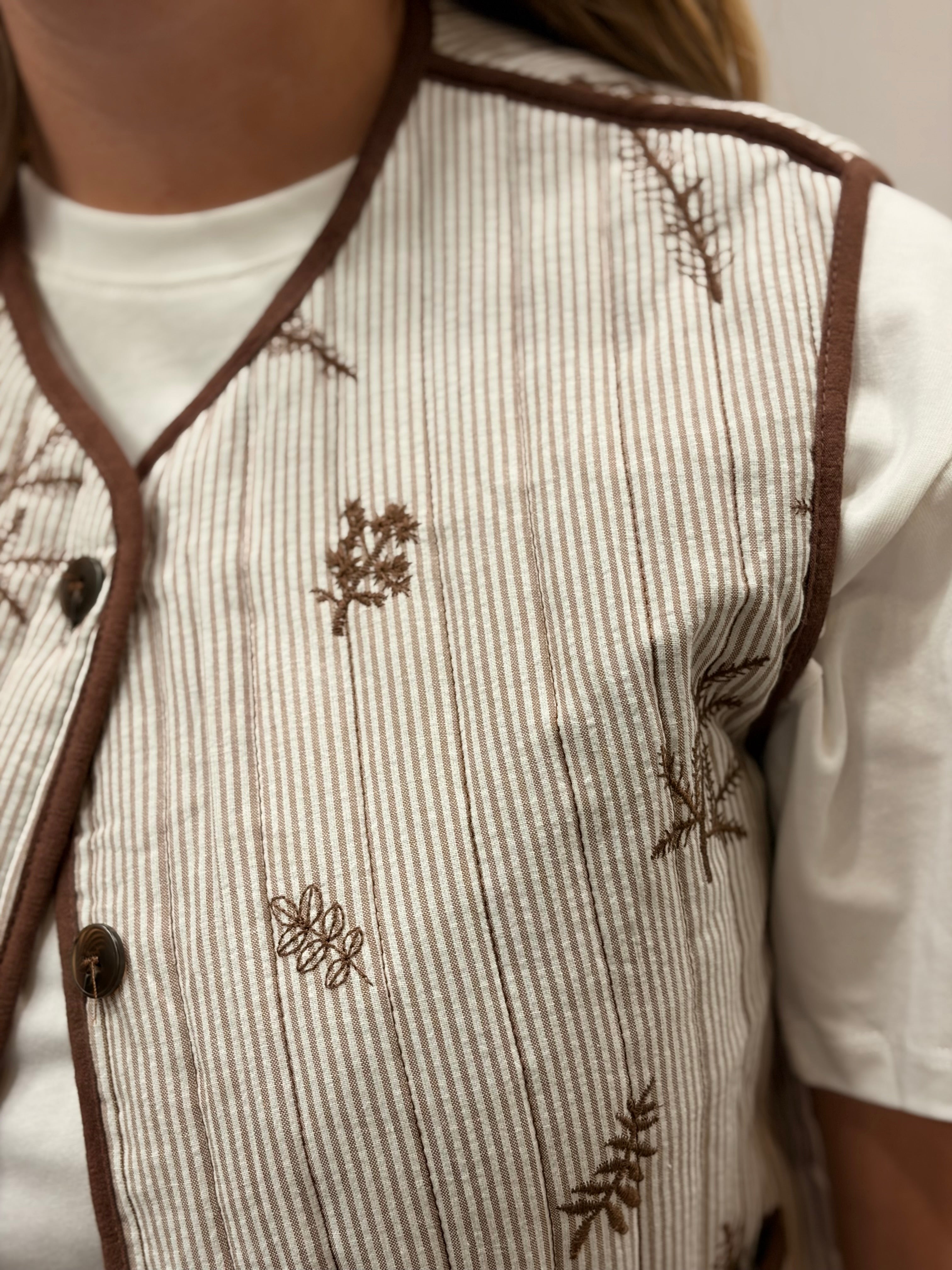 Veste sans manches MARRON